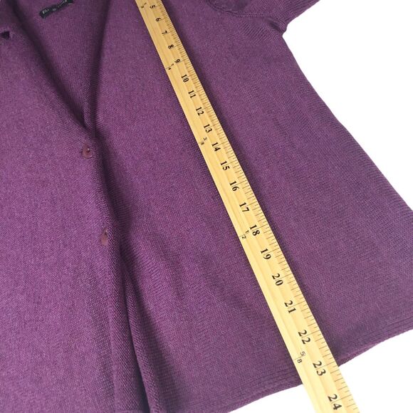 Eileen Fisher Open Front Knit Open Front Cardigan Sweater Sz PM Merino Wool - Picture 6 of 12